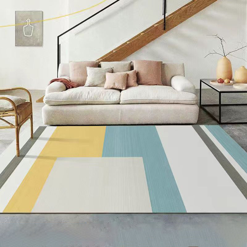 Modern Nordic Area Rug Carpet Stain Resistant Rug for Living Room