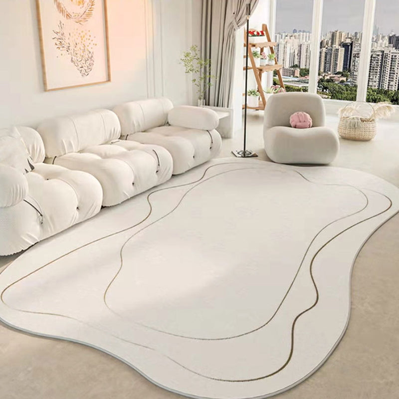 Modern Style Rug Irregular Shape Rug Stain Resistant Rug for Home Decor