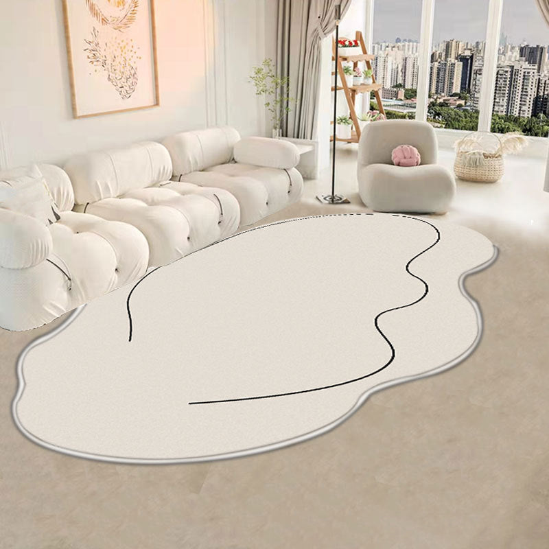 Modern Style Rug Irregular Shape Rug Stain Resistant Rug for Home Decor