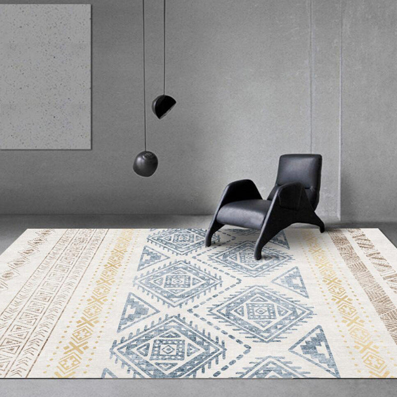 Alfombra de estilo argyle alfombra de estilo bohemio alfombra resistente a manchas para decoración del hogar