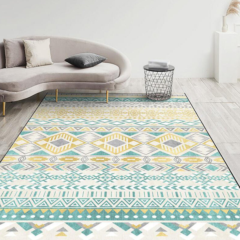 Argyle Bohemian Style Rug Teppich Fleckenresistent Teppich für Wohnkultur
