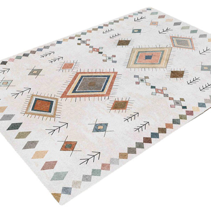 Argyle Bohemian Style Rug Teppich Fleckenresistent Teppich für Wohnkultur