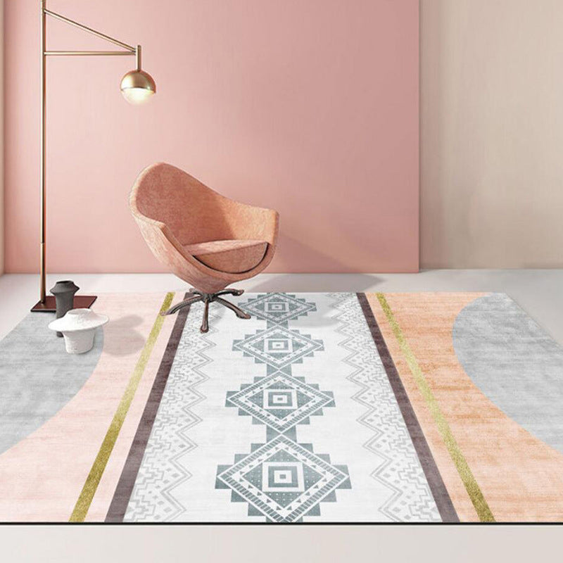 Argyle Bohemian Style Rug Teppich Fleckenresistent Teppich für Wohnkultur