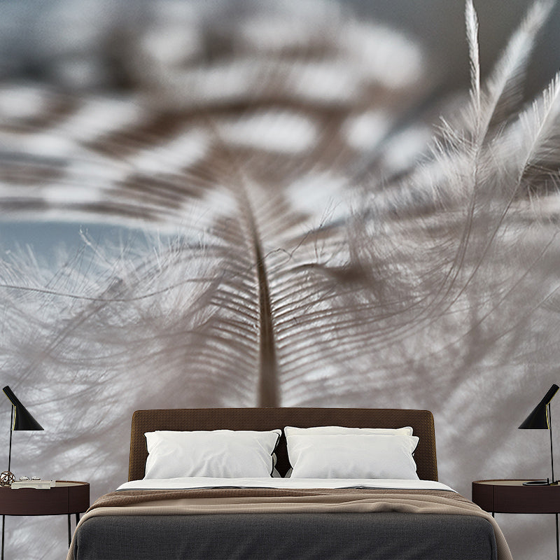 Washable Stain Resistant Mural Wallpaper Feather Indoor Wall Mural