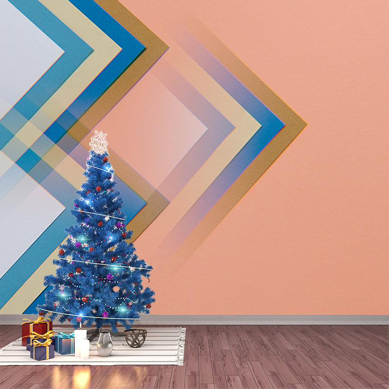 Environment Friendly Resistant Mural Wallpaper Geometry Elements Sleeping Room Wall Mural