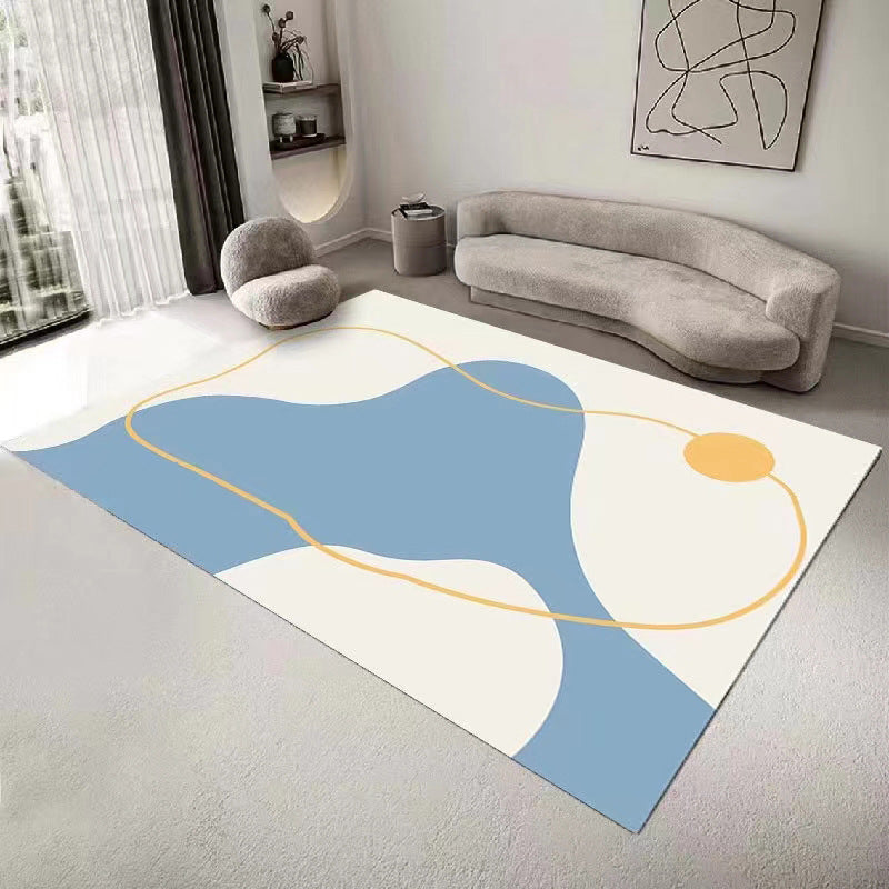 Light Brown Line Carpet Polyester Modern Carpet Washable Carpet for Home Decor