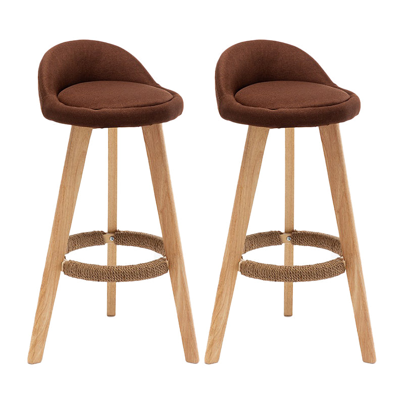 Contemporary Home Footrest Stool Matte Finish Upholstered Barstool