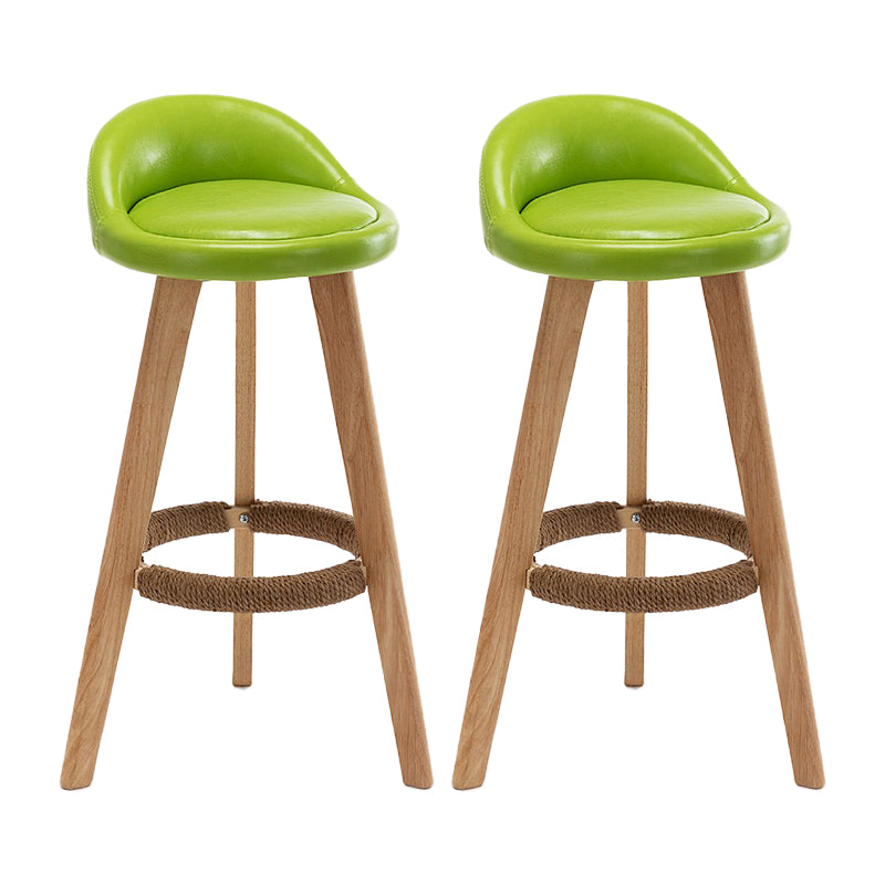 Contemporary Home Footrest Stool Matte Finish Upholstered Barstool