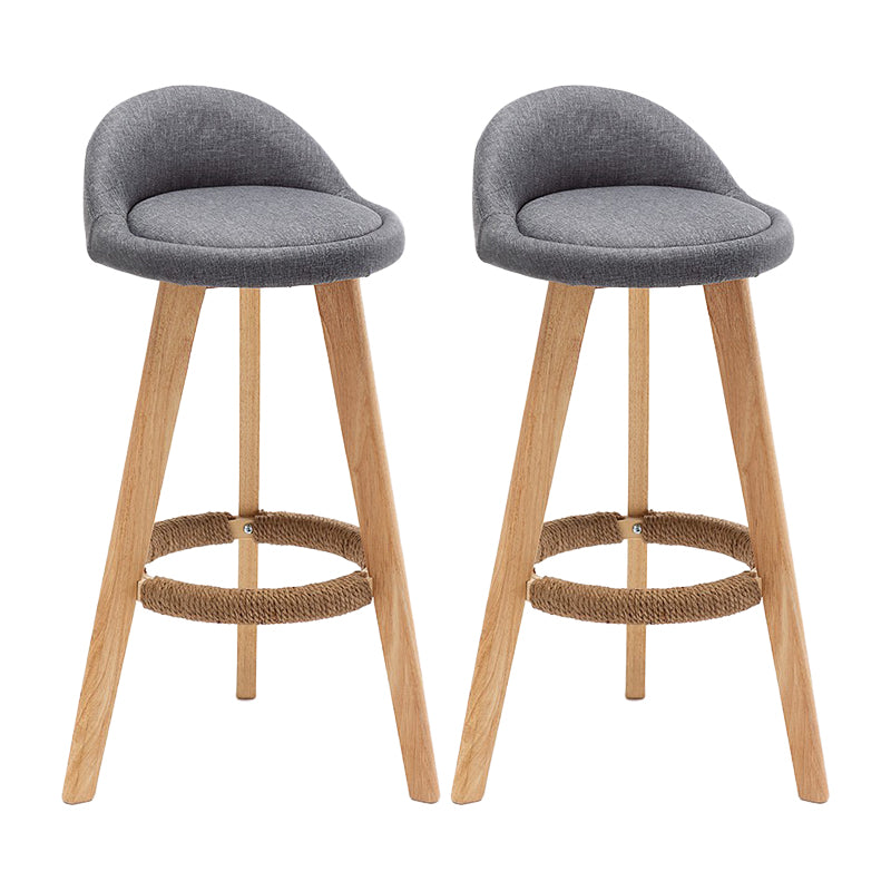 Contemporary Home Footrest Stool Matte Finish Upholstered Barstool