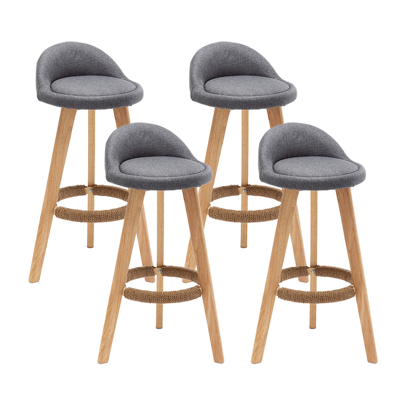 Contemporary Home Footrest Stool Matte Finish Upholstered Barstool
