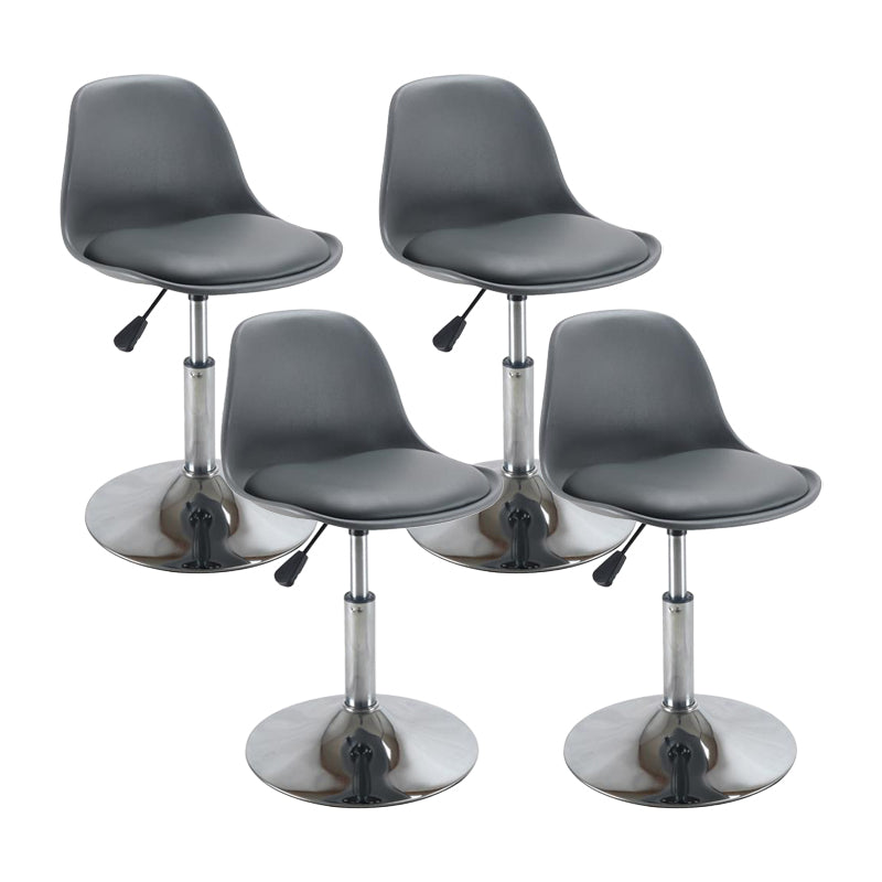 Industrial Upholstered Swivel Bar Stools Low Back  Stools for Home