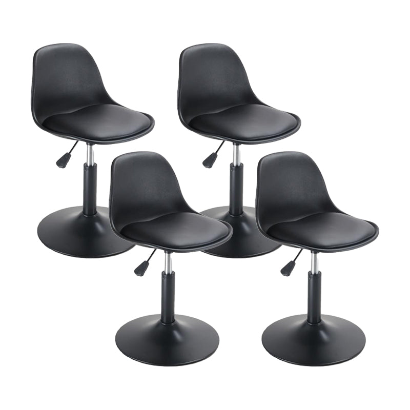 Industrial Upholstered Swivel Bar Stools Low Back  Stools for Home