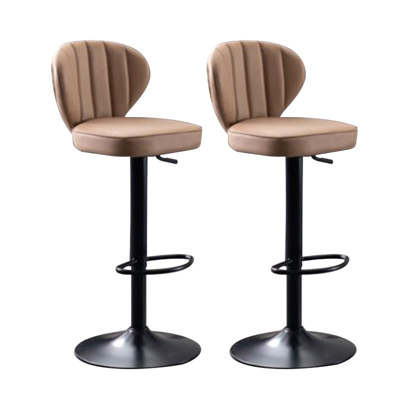 Industrial Design Armless Low Back Counter Stools for Home Leather Stools