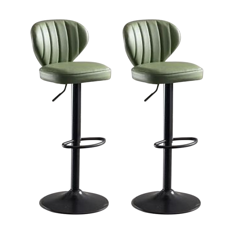 Industrial Design Armless Low Back Counter Stools for Home Leather Stools
