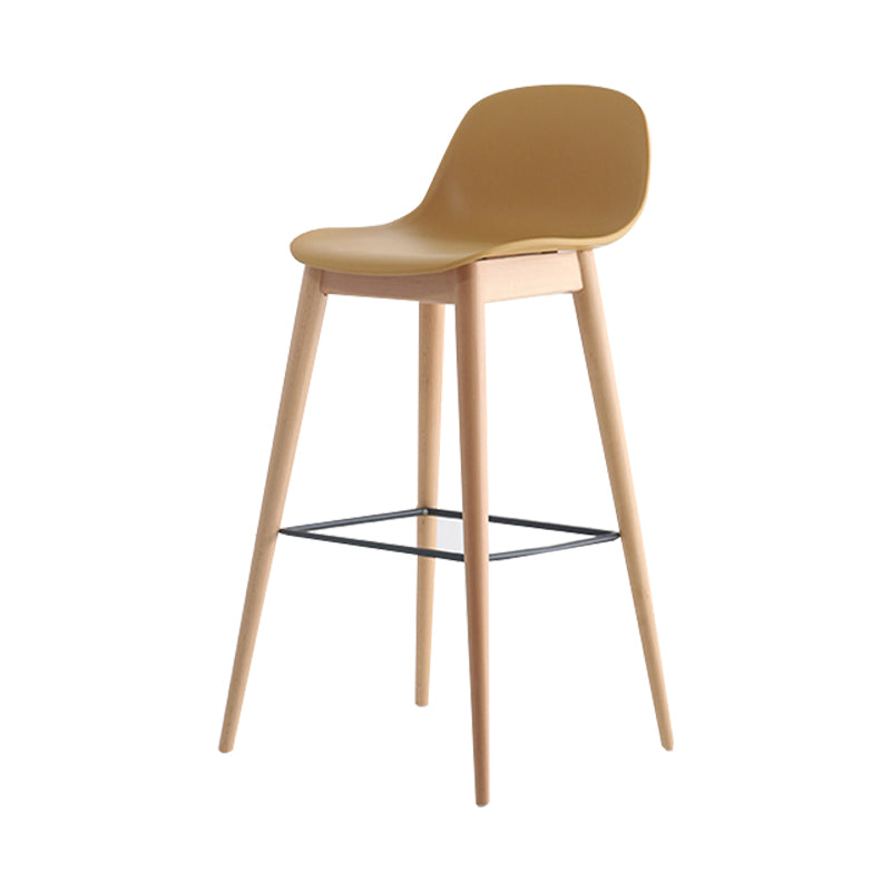 Scandinavian Style Bar-stool with Bucket Seat Counter Stool for Restaurant Bar