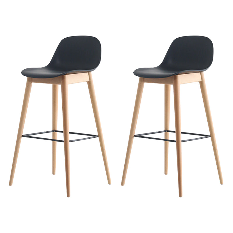 Scandinavian Style Bar-stool with Bucket Seat Counter Stool for Restaurant Bar