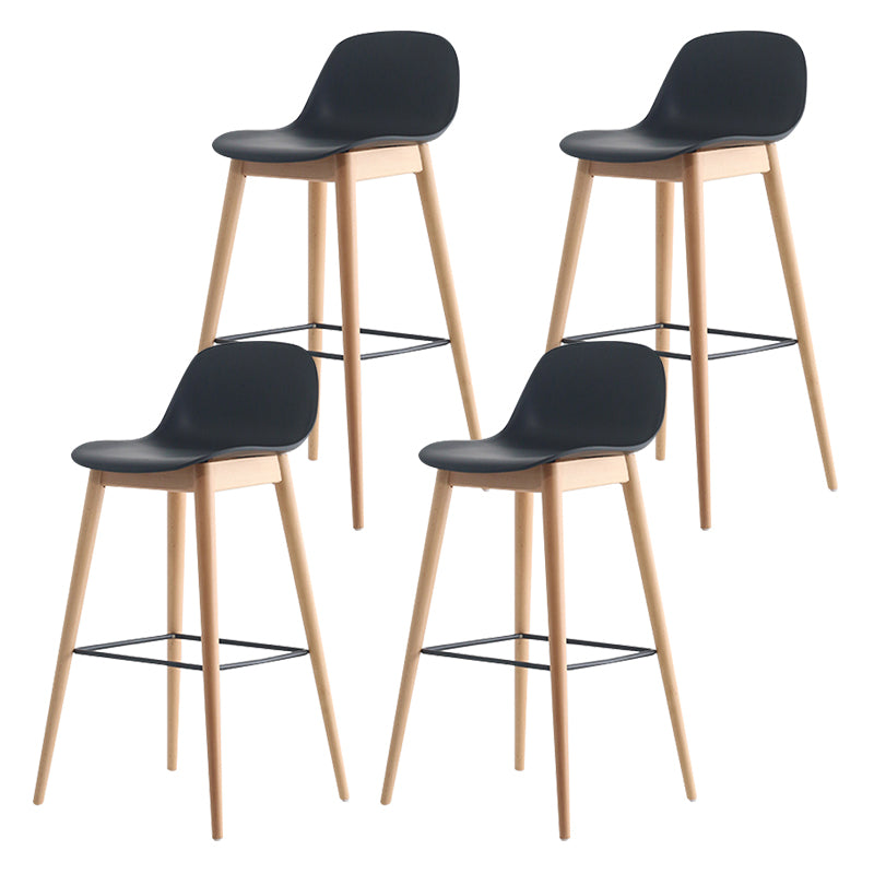 Scandinavian Style Bar-stool with Bucket Seat Counter Stool for Restaurant Bar