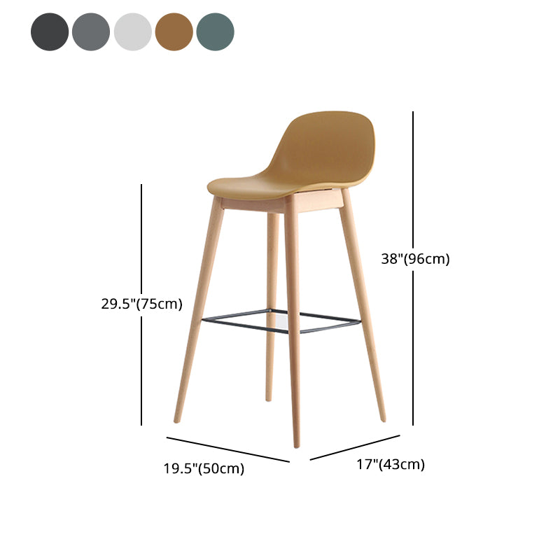 Scandinavian Style Bar-stool with Bucket Seat Counter Stool for Restaurant Bar