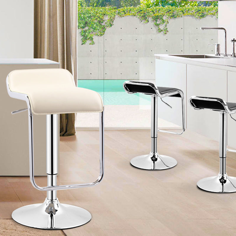 Modern Adjustable Backrest Counter Stool Steel Study Bar Stool with Cushion and Pedal