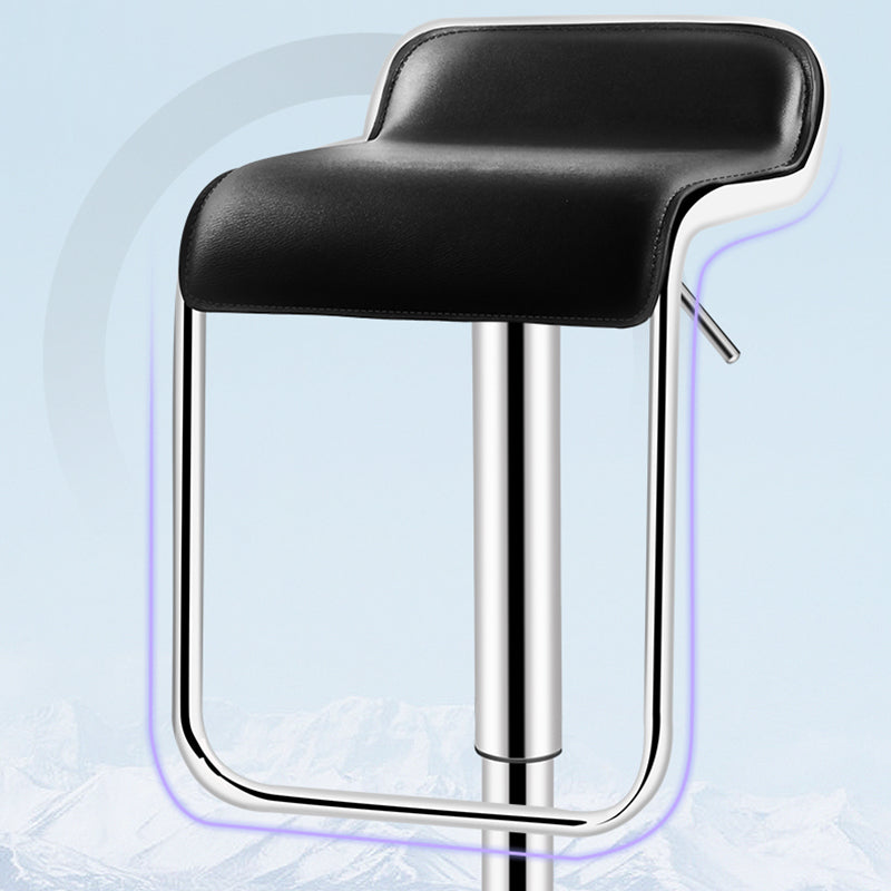 Modern Adjustable Backrest Counter Stool Steel Study Bar Stool with Cushion and Pedal