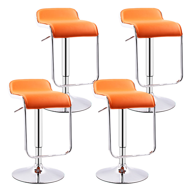 Modern Adjustable Backrest Counter Stool Steel Study Bar Stool with Cushion and Pedal