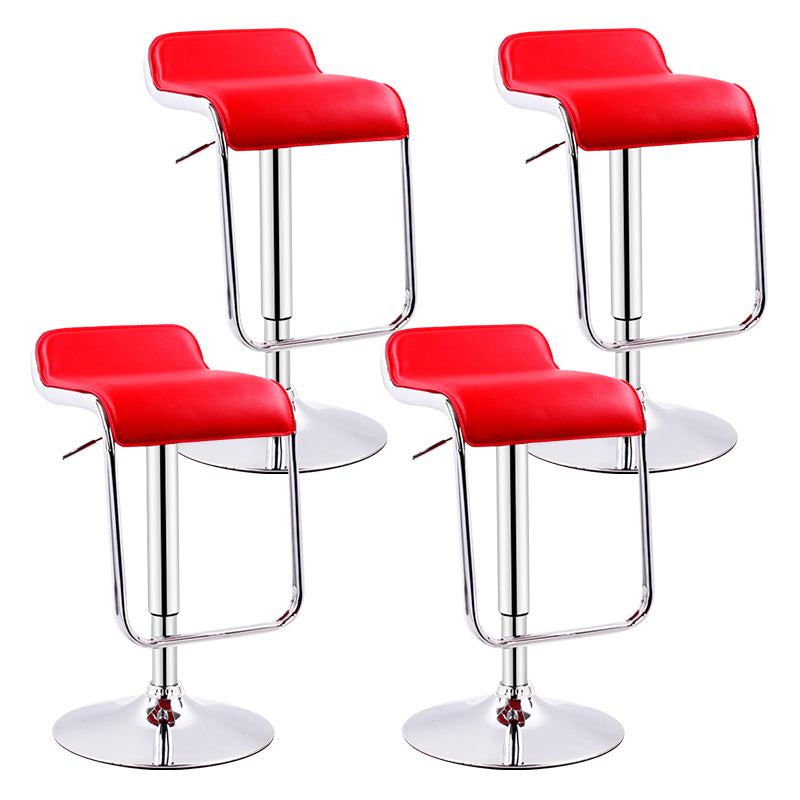 Modern Adjustable Backrest Counter Stool Steel Study Bar Stool with Cushion and Pedal