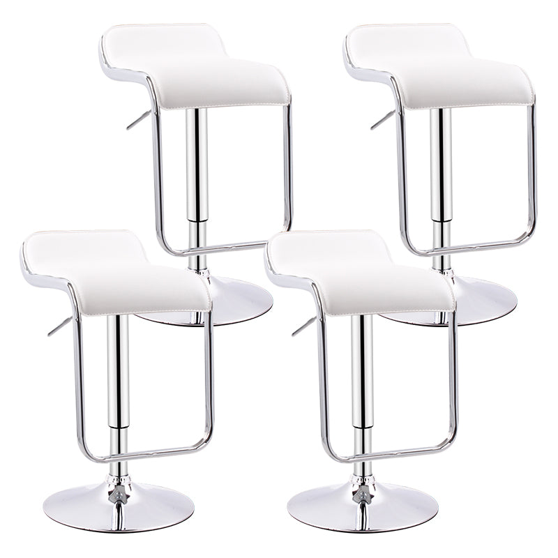 Modern Adjustable Backrest Counter Stool Steel Study Bar Stool with Cushion and Pedal