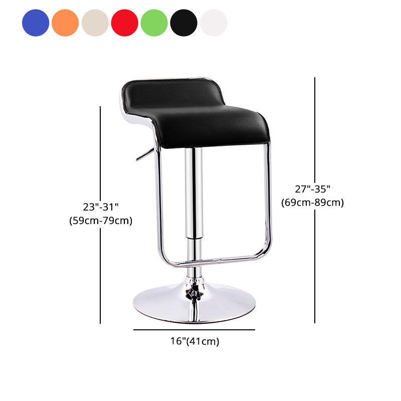 Modern Adjustable Backrest Counter Stool Steel Study Bar Stool with Cushion and Pedal