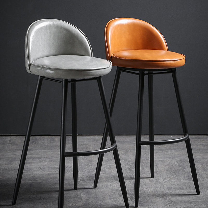 Scandinavian Style Bar-stool with Round Seat Counter Stool for Kitchen Bar