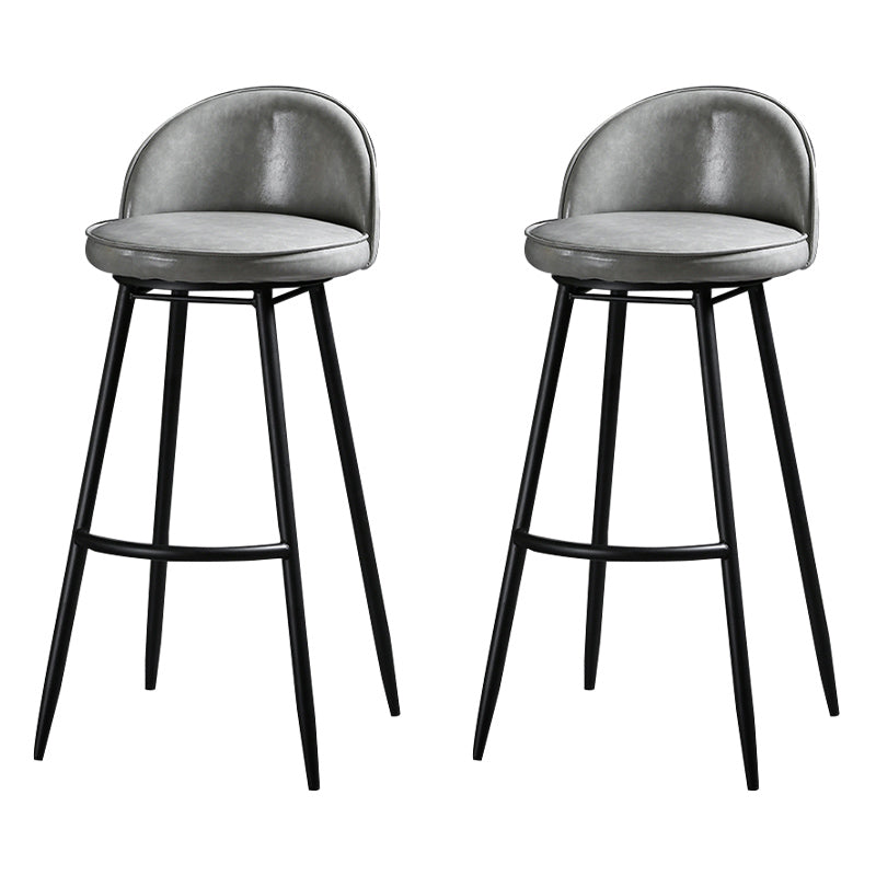 Scandinavian Style Bar-stool with Round Seat Counter Stool for Kitchen Bar