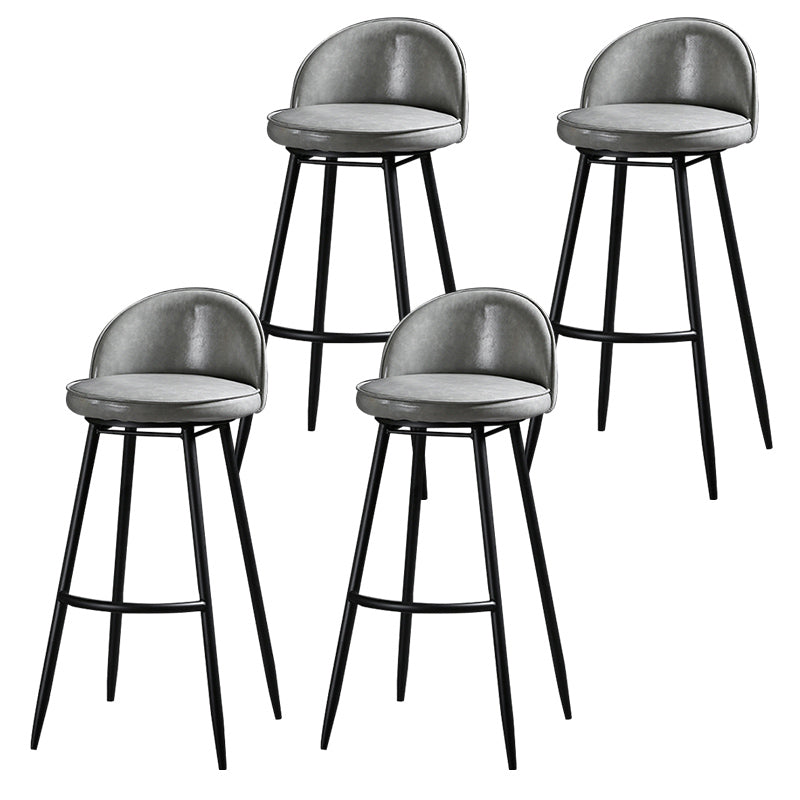 Scandinavian Style Bar-stool with Round Seat Counter Stool for Kitchen Bar