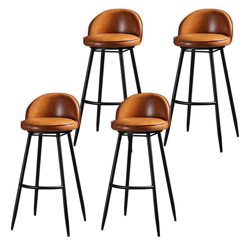 Scandinavian Style Bar-stool with Round Seat Counter Stool for Kitchen Bar