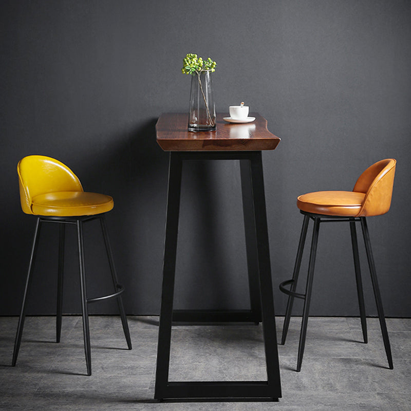 Scandinavian Style Bar-stool with Round Seat Counter Stool for Kitchen Bar