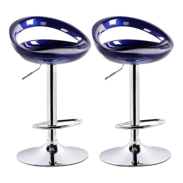 Modern Adjustable Backrest Counter Stool Steel Business Hall Bar Stool with Plastic Seat