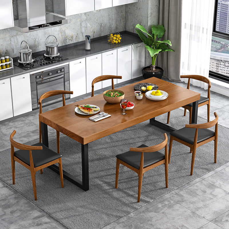 Industrial 1/2/7 Pieces Dinette Set Solid Wood Dining Table and Chairs