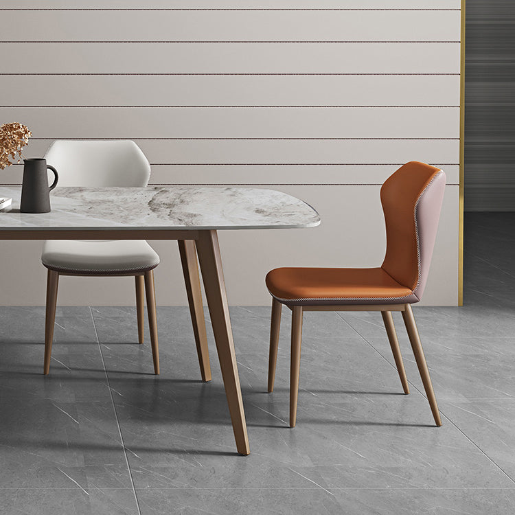 Glam 1/2/5/7 Pieces Dinette Set with Grey Sintered Stone Top Rectangle Dining Table Set