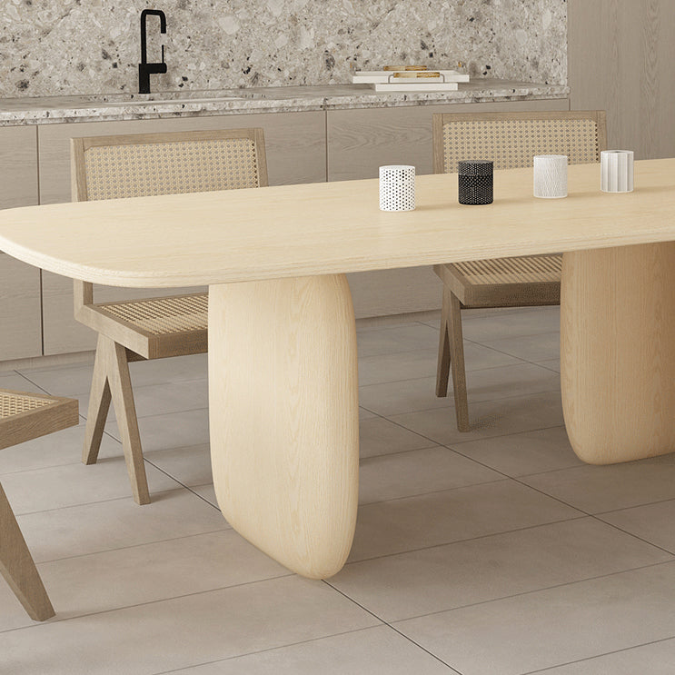 Modern 1/2/4/5 Pieces Rectangle Dining Set Pine Wood Dining Table with Chairs