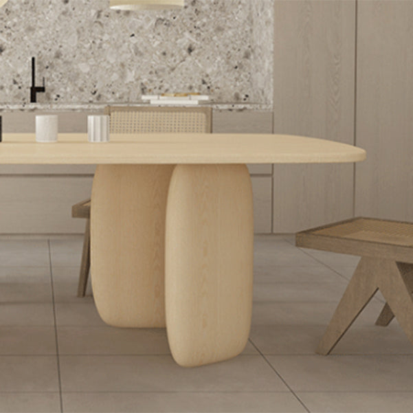 Modern 1/2/4/5 Pieces Rectangle Dining Set Pine Wood Dining Table with Chairs