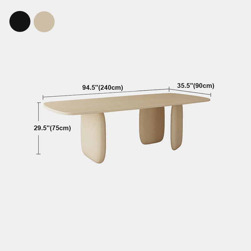 Modern 1/2/4/5 Pieces Rectangle Dining Set Pine Wood Dining Table with Chairs