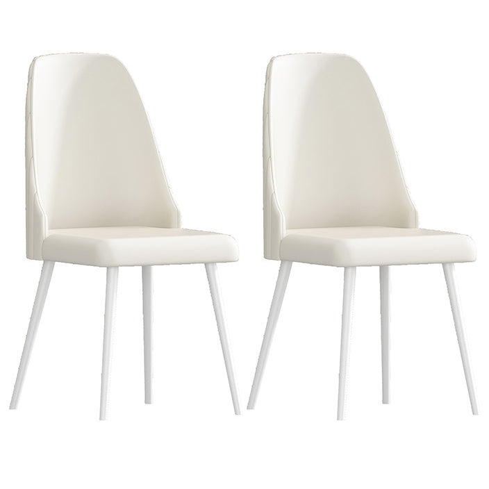 1/2/5/7 Pieces White Dining Set Sintered Stone Rectangle Dining Set with Leather Chairs