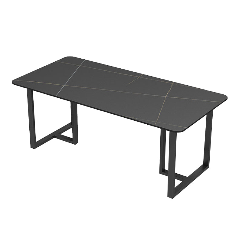 Industrial Style Dining Table Black Base Dining Table for Dining Room