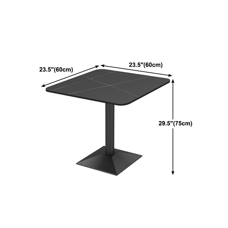 Industrial Style Dining Table Black Base Dining Table for Dining Room