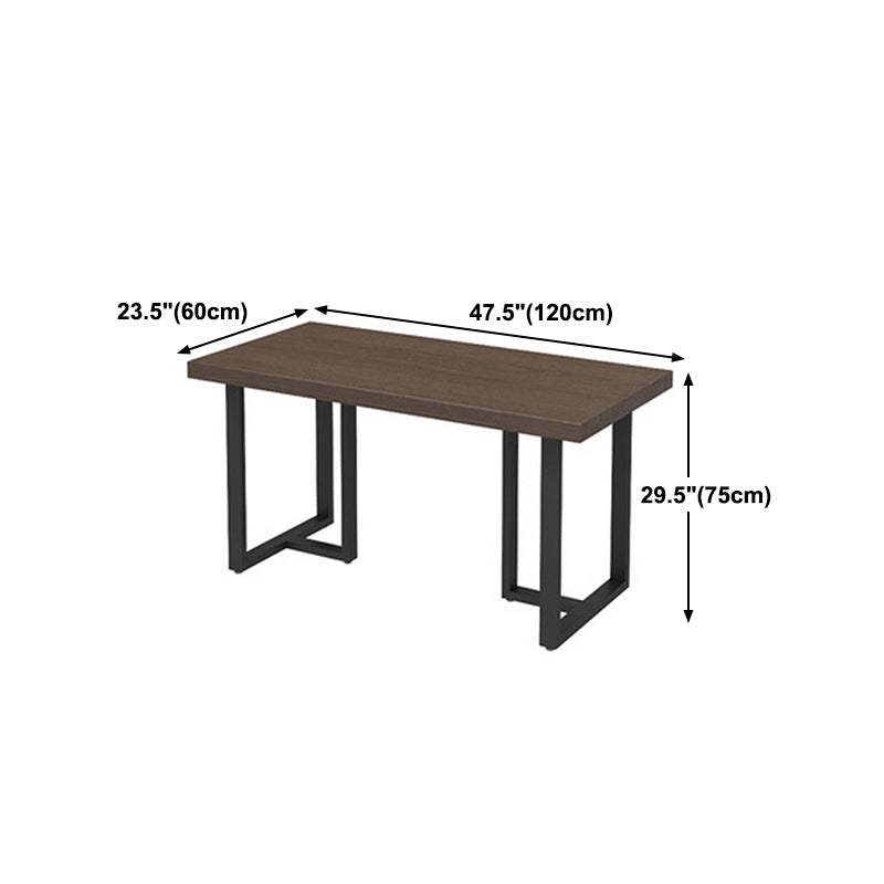 Industrial Style Dining Table Black Base Dining Table for Dining Room