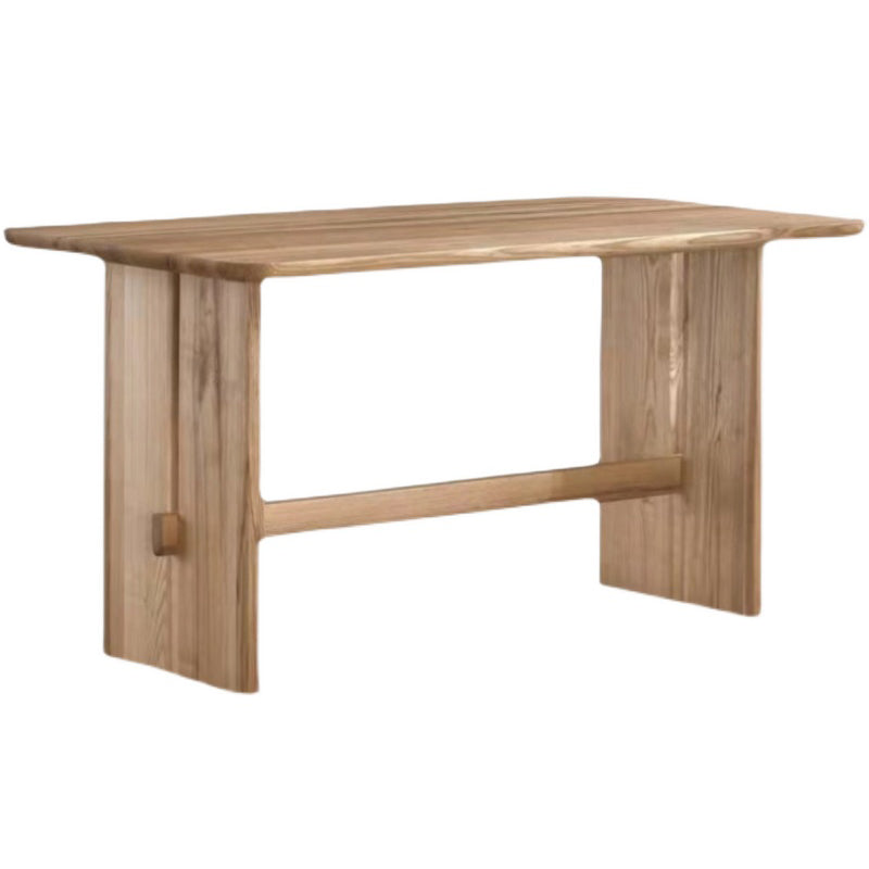 Modern Pine Solid Wood Table for Restaurant Rectangle Dining Table with Trestle Base