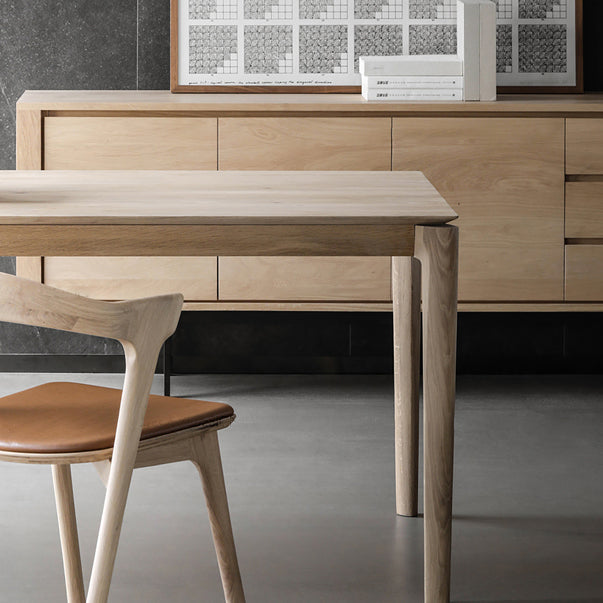 Modern Pine Solid Wood Table for Restaurant Rectangle Dining Table with 4 Legs