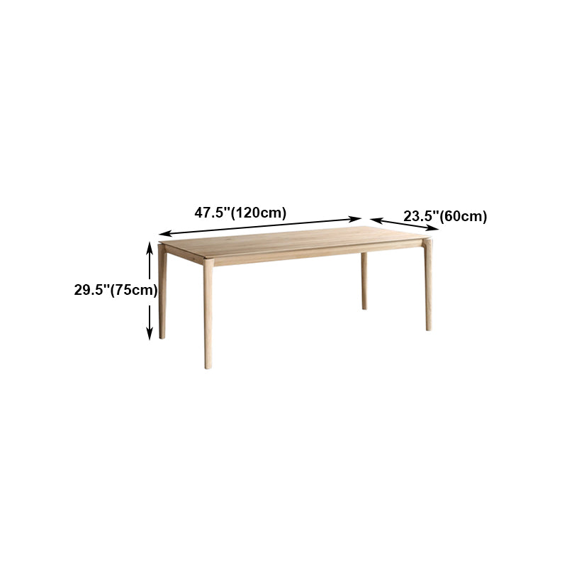 Modern Pine Solid Wood Table for Restaurant Rectangle Dining Table with 4 Legs