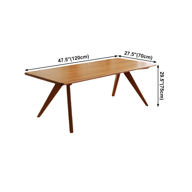 Modern Pine Wood Table for Restaurant Rectangle Dining Table in Nature with 4 Legs