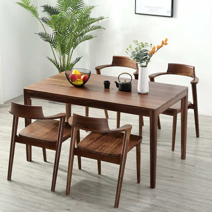 Contemporary Style Dining Table Rectangle 4 Legs Furniture for Dining Room Home