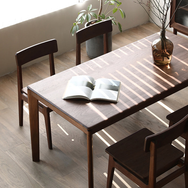 Contemporary Style Dining Table Rectangle 4 Legs Furniture for Dining Room Home
