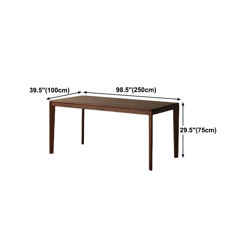 Contemporary Style Dining Table Rectangle 4 Legs Furniture for Dining Room Home